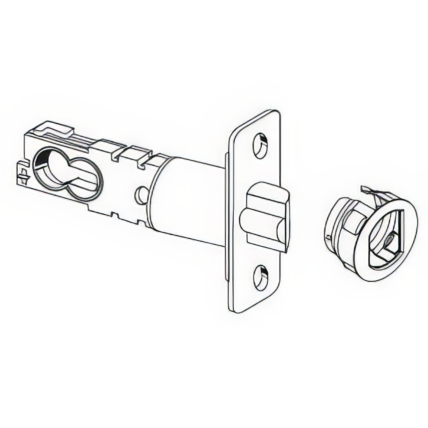 Schlage 16-086 Universal Dual Option Round Corner Dead Latch with