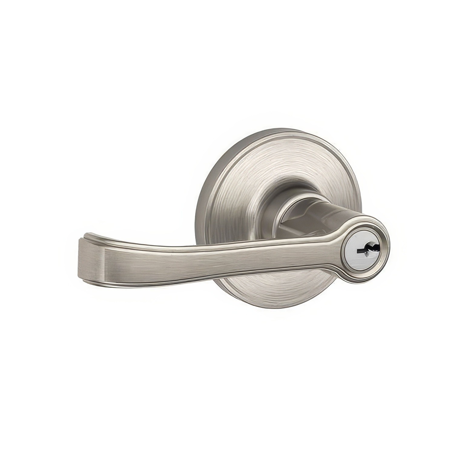 Schlage J-Series Single Cylinder Deadbolt & Seville Lever Keyed Entry Lock - Satin Nickel Finish (JC60 V SEV 619)